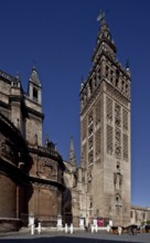 Seville, Cathedral. Seville Cathedral with bell tower, St, Saint, Saint