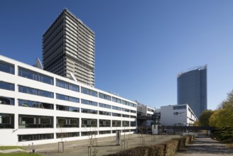 Schürmann-Bau, headquarters of the broadcaster Deutsche Welle, behind it the former parliamentary