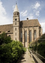 Bolzano. Franciscan church from 1348, destroyed by a bomb on 29 March 1944 and rebuilt after the