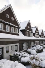 Essen, Margaretenhöhe housing estate in the snow