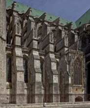 1195-1260 Main construction period, buttress on the south side of the nave, St., Sankt, Saint