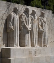 International monument to the Reformation with monumental figures of Guillaume Farel, John Calvin,