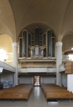 Interior with organ, St., Sankt, Saint