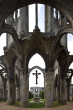 Cistercian abbey mid 13th century, church ruins, ambulatory to the west, St., Sankt, Saint