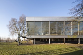 Krefeld-Hohenbudberg, Bayer-Werke, casino, staff canteen built in 1961 by Hentrich, Petschnigg und