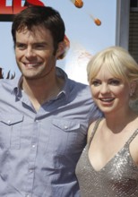 Bill Hader and Anna Faris at the Los Angeles premiere of 'Cloudy With A Chance Of Meatballs' held