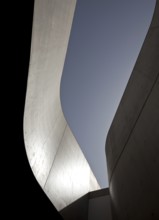 Museo nazionale delle arti del XXI secolo, completed in 2010 by Zaha Hadid, light cut-out above the