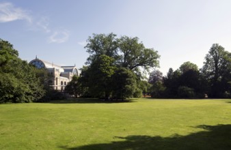 English lot, in the background the Festhaus