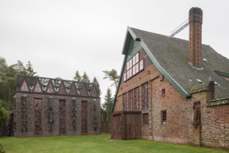 Jesteburg, Bossard art centre, studio house, built 1912-1914 by Johann Michael Bossard, on the left