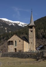 Zillis, village church of St Martin, view from the west