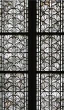 Apex chapel of the ambulatory, centre window with oak leaves, St., Sankt, Saint