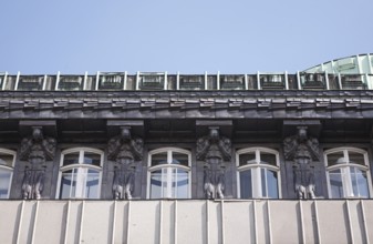 Built 1903-1905 by Josef Plecnik, detail caryatids by Franz Metzner