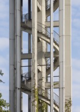 Built in 1957 by Ludwig Lemmer, detail bell tower, St., Sankt, Saint