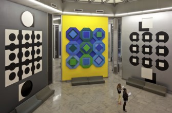 Aix en Provence, Vasarely MuseumBuilt 1973-76. op-art wall installations around 1975 v l n r Object