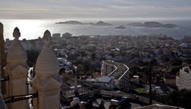 Marseille, view from the Basilique Notre-Dame-de-la-Garde to the Frioul Islands