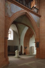 South aisle, view of the baptismal font under the west tower Church of St., Church of St., St., St