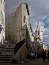 On the right, tower of the no longer existing church of Notre-Dame-des-Accoules, St., Saint, Saint