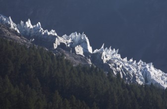 Chamonix, view of the Mont Blanc massif