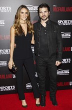 Juanes and Karen Martinez at the Los Angeles premiere of 'McFarland, USA' held at the El Capitan