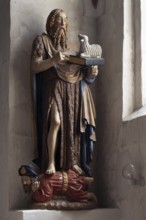 Wooden figure of St John the Baptist, mid 15th century, St, Saint, Saint