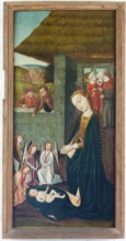 Panel of a winged altar from St Catherine's Church, Lübeck, c. 1500, Adoration of the Child, St,