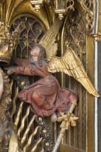 Marian altar (rosary altar) from the Heilig-Geist-Hospital, Lübeck or Hildesheim around 1525, angel