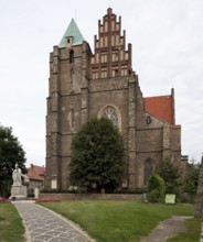 Built 1280-1390, view with brick gable from the west, St., Sankt, Saint