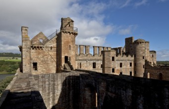 1542 Birthplace of Mary Stuart, north wing courtyard side, upper storeys