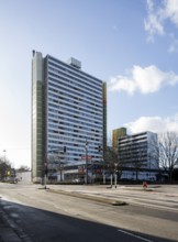 Krefeld, high-rise building on Bleichpfad, built in 1974 by the architects G. Röder and A. Schädler