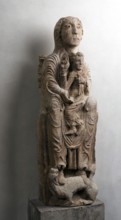 Romanesque Mother of God with child, St., Saint, Saint