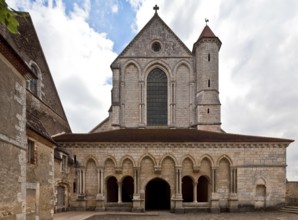 Pontigny Abbey Church View from west with porch built 1145-1206 View from west with porch, St.,