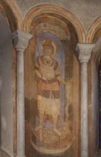 Romanesque fresco in the choir apse, St., Saint, Saint