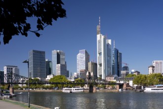 Federal Republic of Germany, Hesse, Frankfurt am Main, northern bank of the Main, skyline,