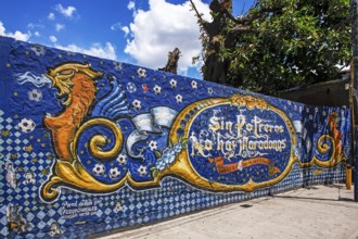 Football mural in La Boca, Buenos Aires, Argentina, South America