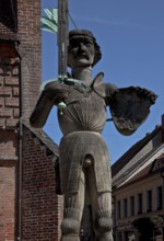 General view en face in front of the arcade wing of the town hall, built in 1525, copy 1974 with