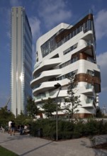 Zaha Hadid 2009-2013, seen from Piazza Elsa Morante, on the left Allianz Tower 2012-2015 Height 207