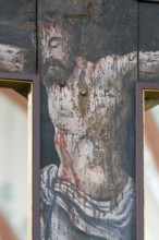 Gothic choir cross, painted back, St., Sankt, Saint