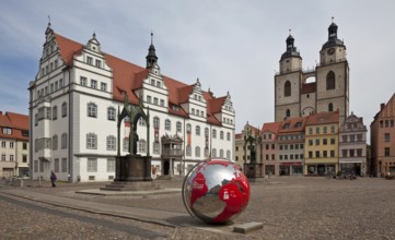 Town hall 16th century by Sebastian Krüger, town church 14th-16th century, in front