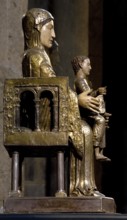 Romanesque seated Madonna, St., Saint, Saint