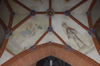 South aisle, frescoes in the 2nd bay Church of St., Church of St., St., St., Saint