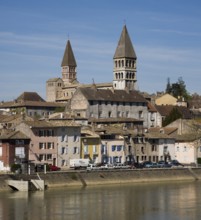 View from the south, city view over the Saone, St., Sankt, Saint