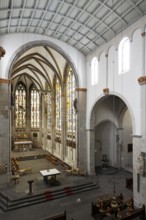 View from the north gallery to the south-east into the Gothic choir, St., Sankt, Saint