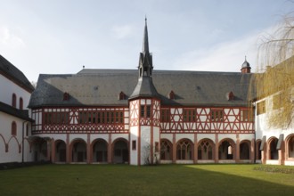 Cloister, view of the west wing, St., Sankt, Saint