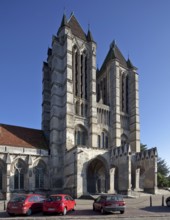 Built 1145-1235, view from south-west with the south tower on the right in 1220 and the north tower