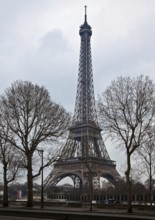 Completed in 1889 by Gustave Eiffel, view from the west from the right bank of the Seine