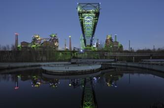 Former Thyssen AG smelting works, circular clarifier and blast furnace plant with light