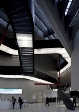 Museo nazionale delle arti del XXI secolo, completed in 2010 by Zaha Hadid, staircases in the