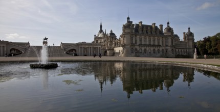 Chantilly, Chateau-de-Chantilly, Grand Château, view from north-east 1875-81 built by Honoré Daumet