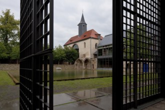 View from the Christuspavillon to the north-east towards the monastery church, St., Sankt, Saint