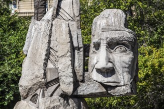 Monument to the indigenous people of E. Villalonos, Plaza de Armas, Santiago de Chile, Chile, South